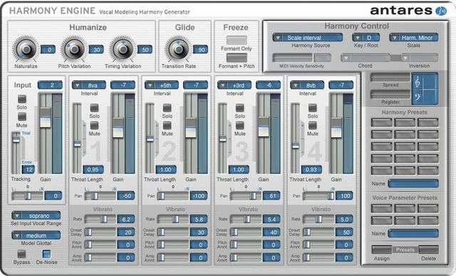 Harmony Engine gives you four different voices to work with.